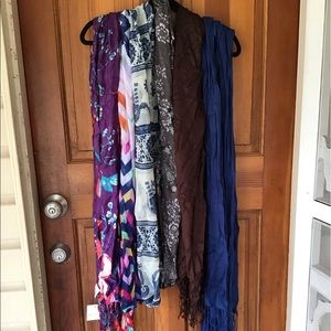 Bundle of six scarves.